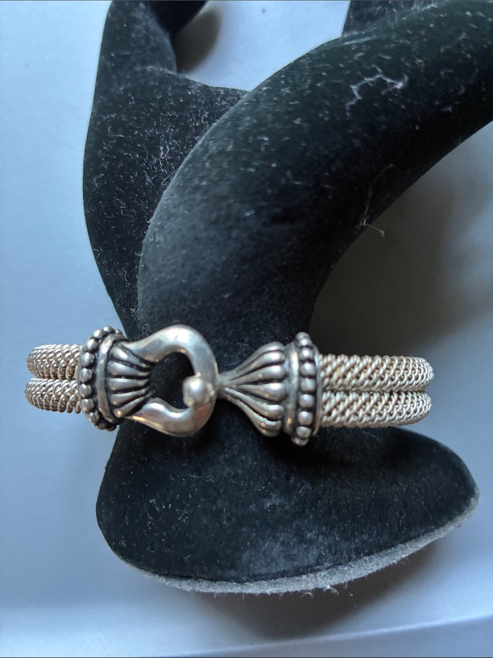 Joseph Esposito Sterling Multi-Strand Hook Bracelet